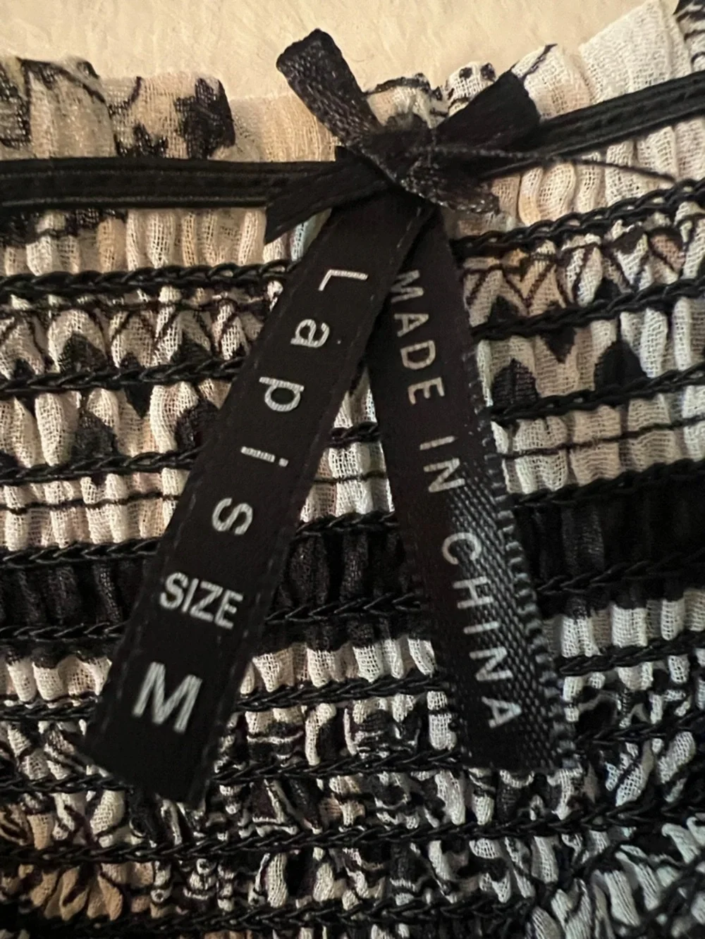 Lapis Black & White Paisley Asymmetrical Handkerchief Hem Skirt - Picture 2 of 7